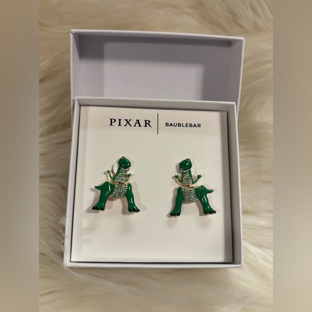 Baublebar X Pixar Disney Toy Story Rex Dinosaur Earrings NIB